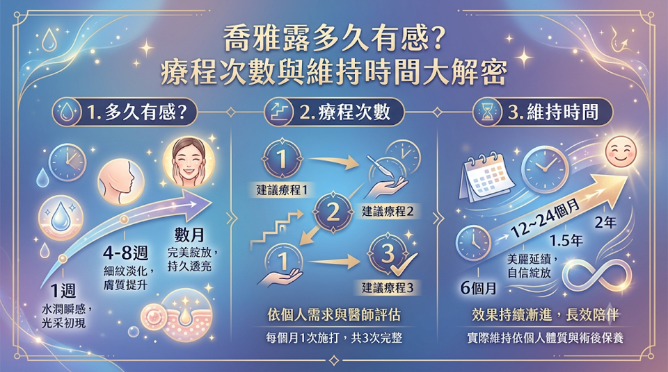 喬雅露多久有感？療程次數與維持時間大解密