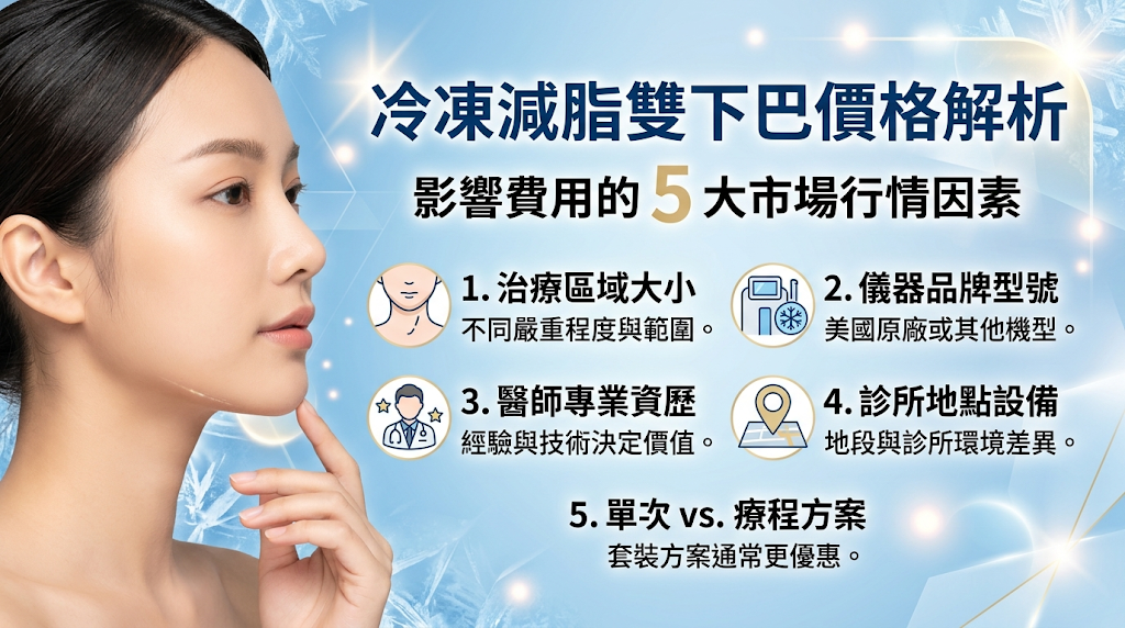 冷凍減脂雙下巴價格多少？影響費用的 5 大市場行情因素