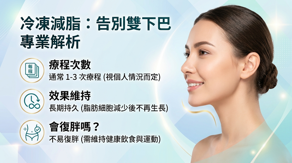 冷凍減脂雙下巴要做幾次？效果能維持多久、會復胖嗎？