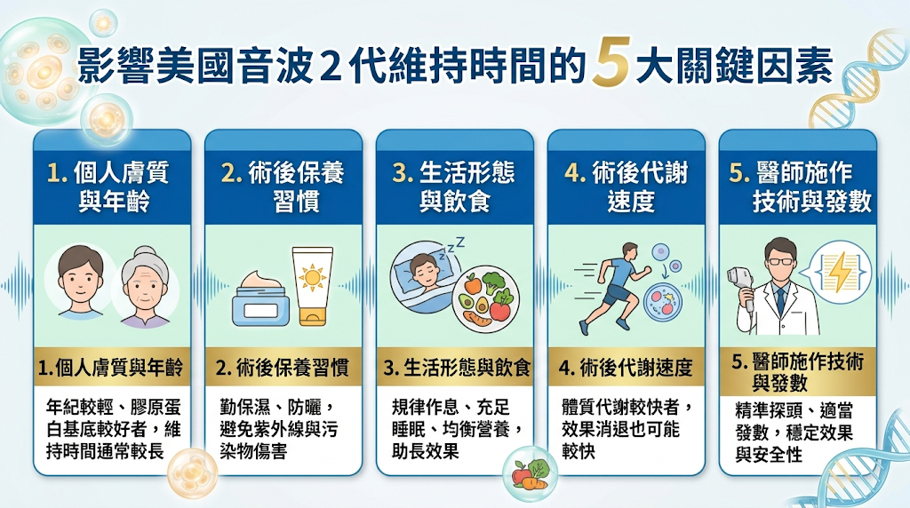 影響 2 代音波維持時間的 5 大關鍵因素
