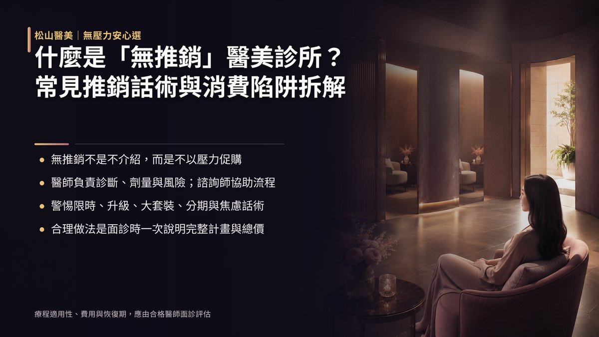 什麼是「無推銷」醫美診所?常見推銷話術與消費陷阱拆解