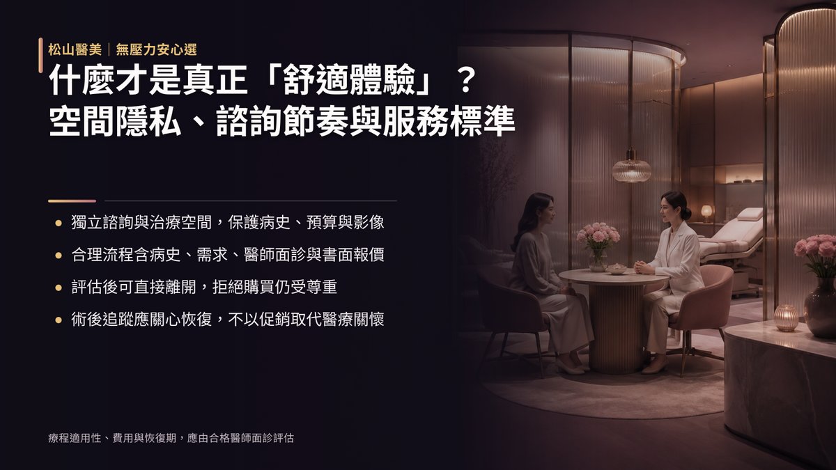 什麼才是真正「舒適體驗」?空間隱私、諮詢節奏與服務標準