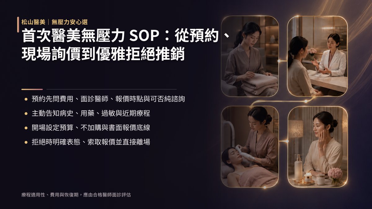 首次醫美無壓力 SOP:從預約、現場詢價到優雅拒絕推銷